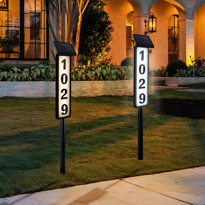 Stalp Solar Iluminat Pentru Numere Casa - Design Modern, Rezistent IP65, Iluminare LED Alb Cald/Rece