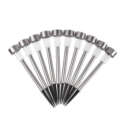 Set 10 Lampi Solare Gradina LED - Iluminat Exterior Alb Cald, Design Tarus