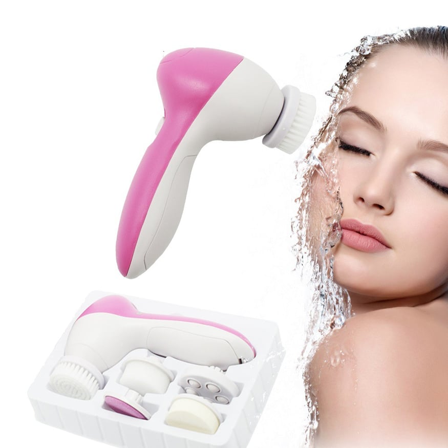Perie Faciala Curatare Ten 5in1 - Set Complet Ingrijire Profesionala Acasa