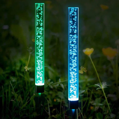 Set 2 Lampi Solare LED RGB pentru Gradina - Decorative Acrilice, Rezistente la Intemperii