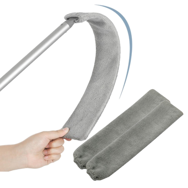 Mop Multifunctional cu Microfibra si Racleta Silicon - Rotire 180° si Maner Telescopic - 5