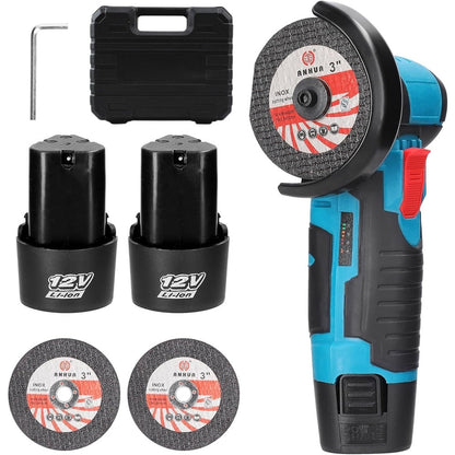 Set Mini Polizor si Flex cu 5 Discuri si 2 Acumulatori 48v