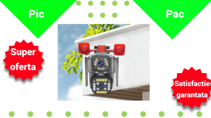 Camera Supraveghere WiFi PTZ 2MP Ultra HD - Interior/Exterior cu Detectare Miscare si Viziune Nocturna