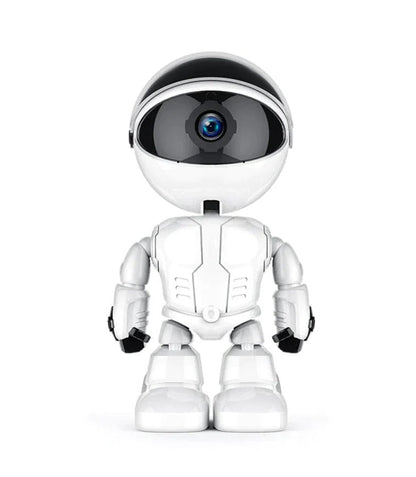 Camera de supraveghere smart Wireless Audio Video, Full HD 1080P, cu functie Baby Monitor, si cu rotire 360 grade, IP, Night Vision, Detectarea miscarilor, Two-Way Audio, model Robot