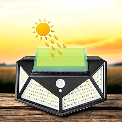 Lampa Solara cu 100 LED-uri si Senzor de Miscare - 600 Lumeni