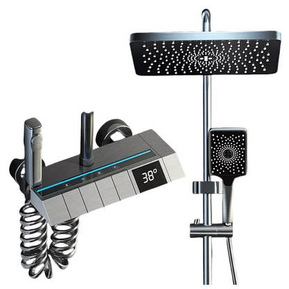 Set de Dus Smart cu Afisaj LED, Control Termostatic si 4 Moduri Pulverizare - Tehnologie Avansata