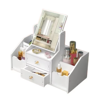 Organizator Birou cu Sertar si Rafturi - Raft Depozitare Multifunctional pentru Documente si Accesorii 41x24x28cm