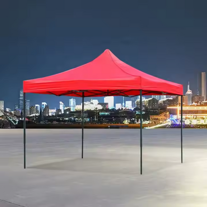 Pavilion Pliabil 3x3m Rosu - Cort Gradina cu Cadru Metalic Rezistent