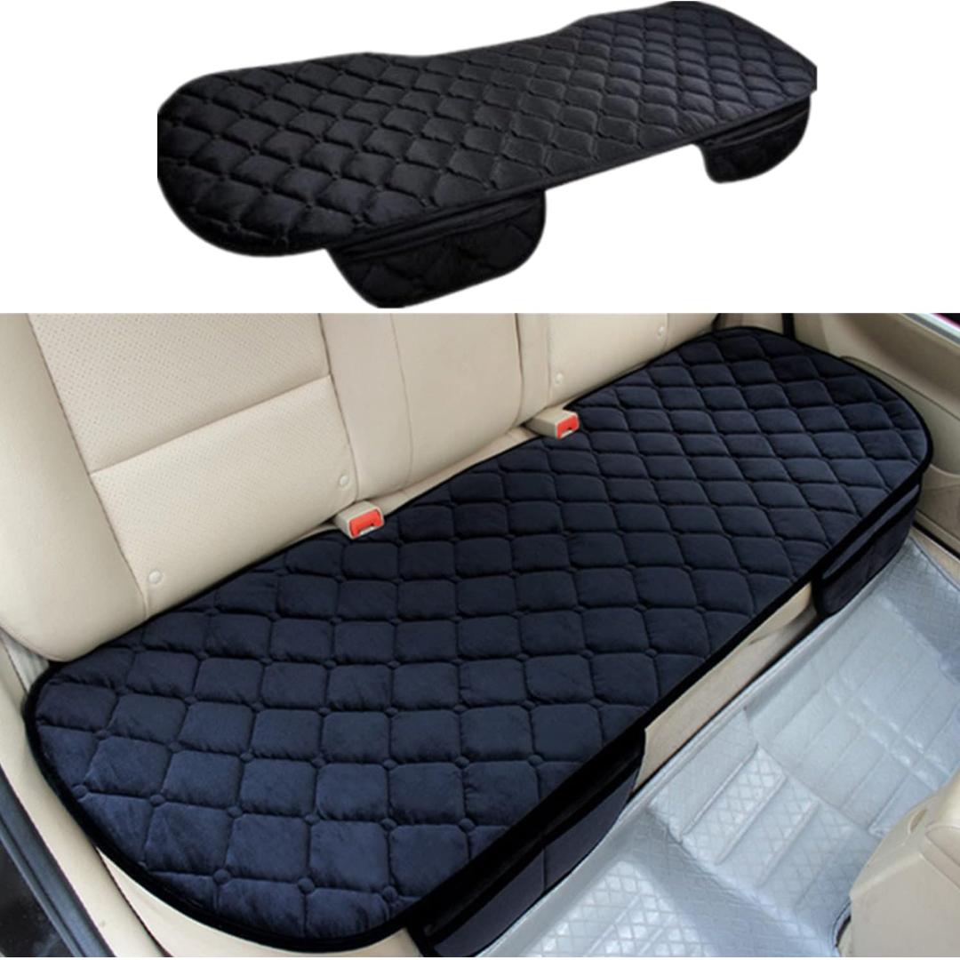 Set 3 Huse Auto Premium Universale - Scaune Fata + Bancheta, cu Buzunare Organizatoare, Negru