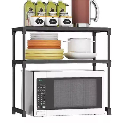 Raft Organizator Microunde cu 2 Etaje - Suport Multifunctional pentru Bucatarie