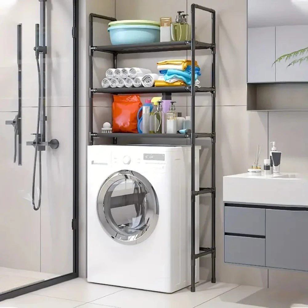 Raft Organizator Universal pentru Masina de Spalat cu 3 Polite - Solutia Perfecta pentru Bai Organizate
