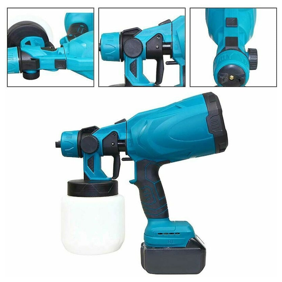 Pistol de vopsit electric fara fir - 3 moduri pulverizare, rezervor 800ml