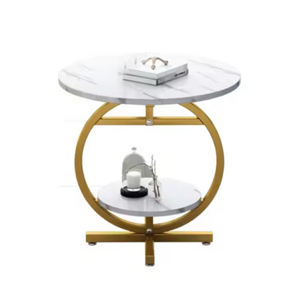 Masa Ovala din Metal pentru Cafea - Design Modern Minimalist Maro