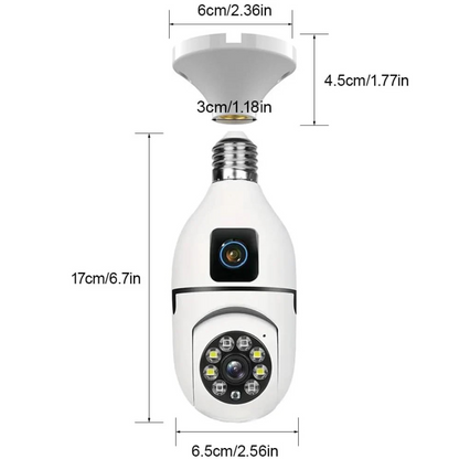 Camera de Supraveghere Inteligenta cu Bec E27, Rotatie 360°, Viziune Nocturna Color si Audio Bidirectional - 9