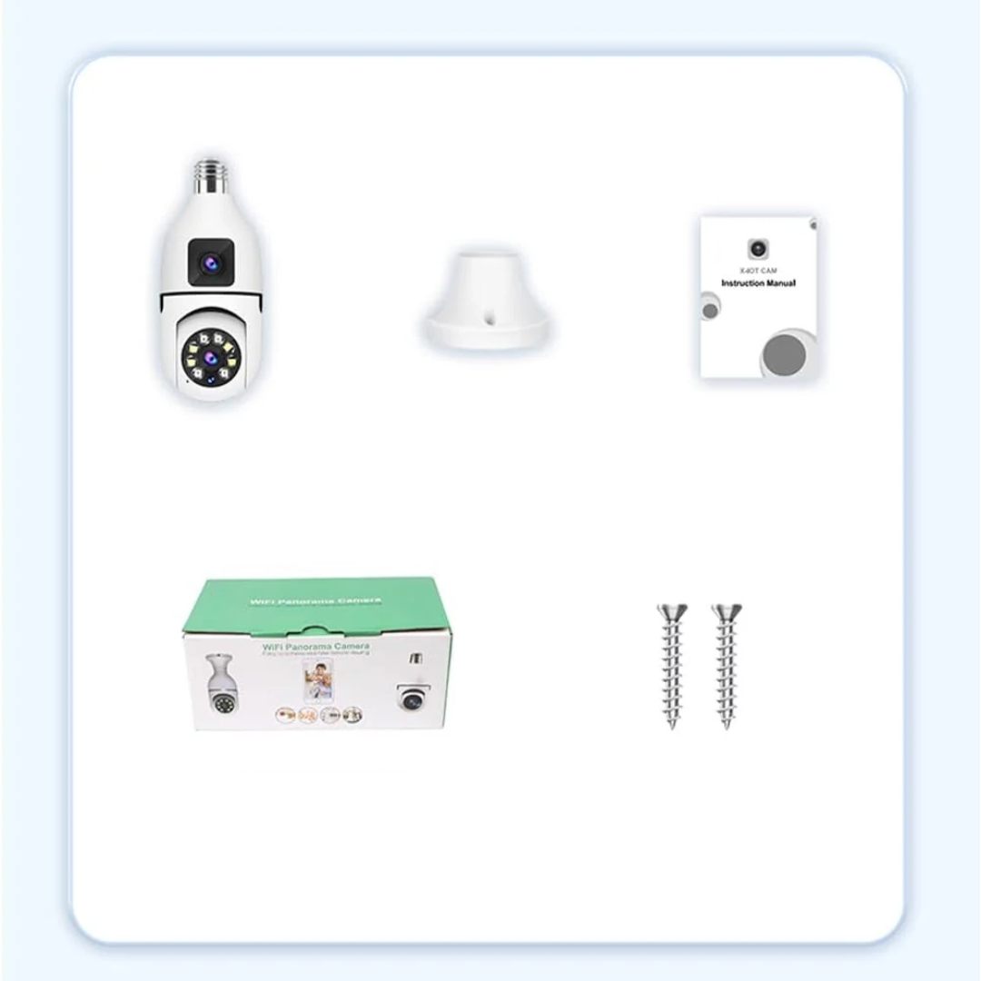 Camera de Supraveghere Inteligenta cu Bec E27, Rotatie 360°, Viziune Nocturna Color si Audio Bidirectional - 12