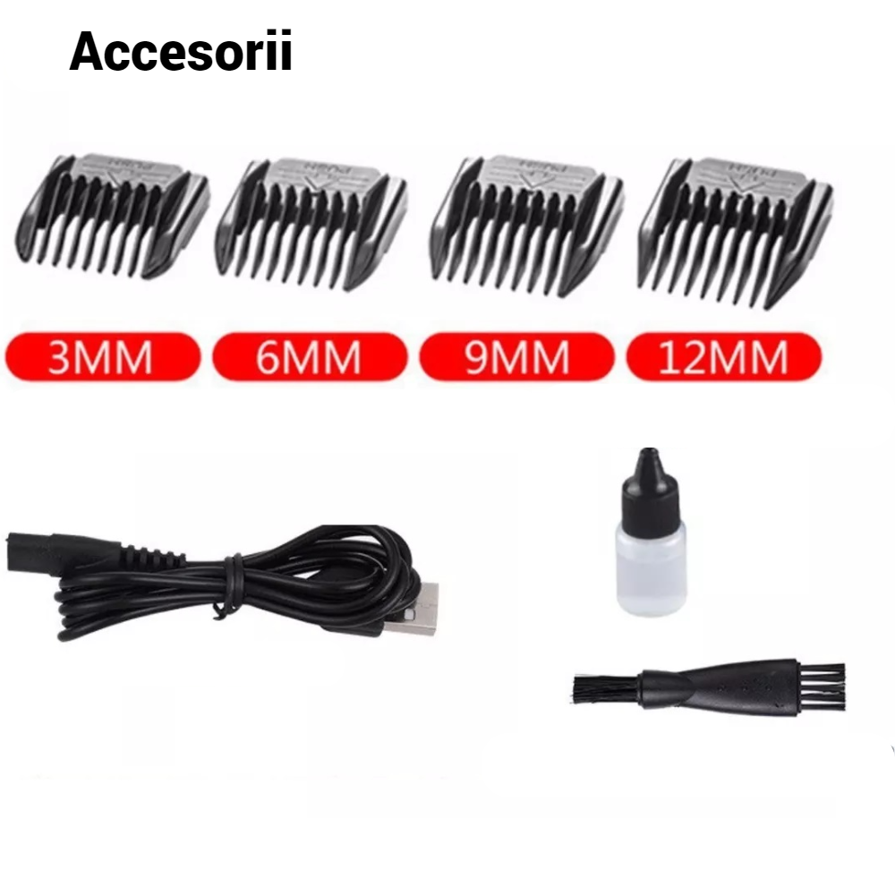 Aparat Profesional Tuns Caini cu Acumulator - Lama Titanium si Cutit Ceramic