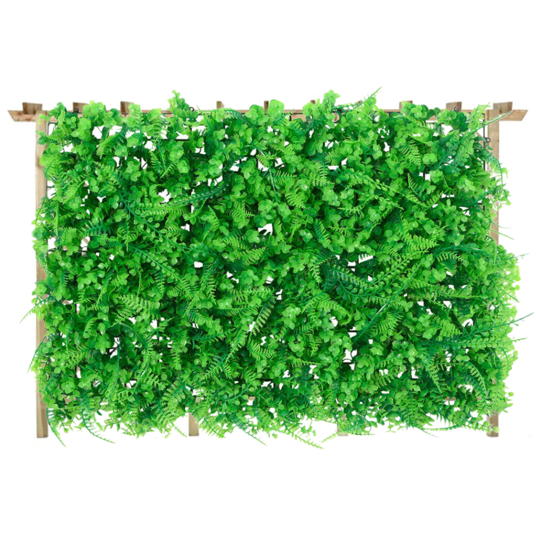 Panou Decorativ Perete cu Plante Artificiale Verzi - 40x60cm - Design Modern Living