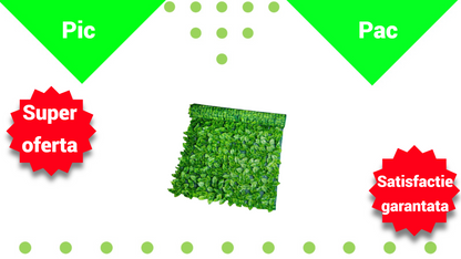 Gard Artificial 1x3m - Frunze Premium Interior/Exterior, Rezistent Intemperii