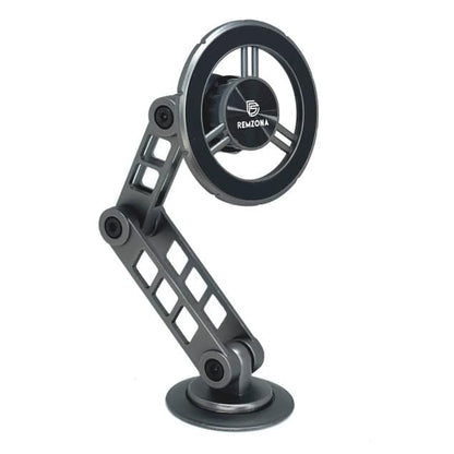 Suport Auto pentru Telefon, Brat Metalic din Aliaj Rezistent, Magnet Puternic, Universal, Montare pe Parbriz sau Bord, Rotire 360 grade
