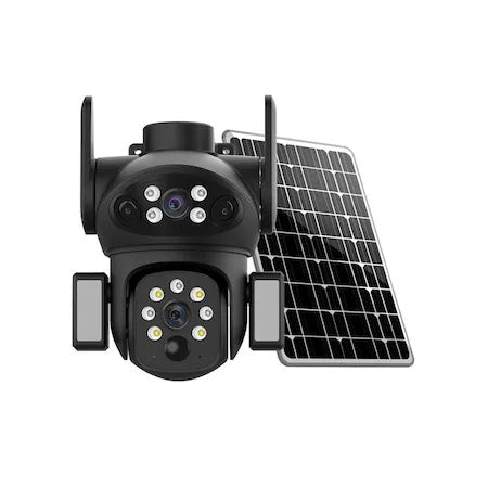 CAMERA SOLARA DUBLA + CARD 128GB