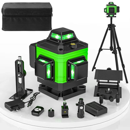 NIVELA LASER 16 LINII - 4D, 2 ACUMULATORI SI 10 ACCESORII