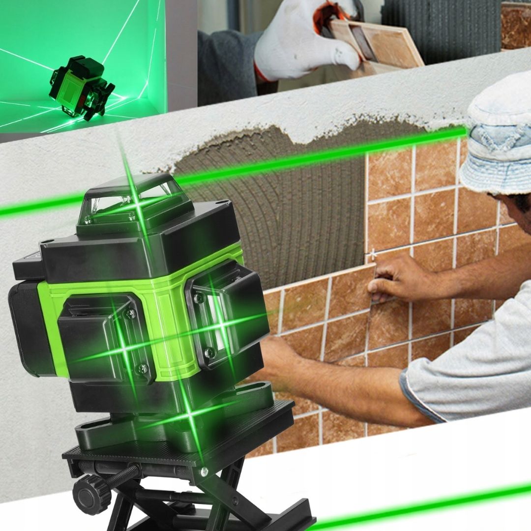 NIVELA LASER 16 LINII - 4D, 2 ACUMULATORI SI 10 ACCESORII