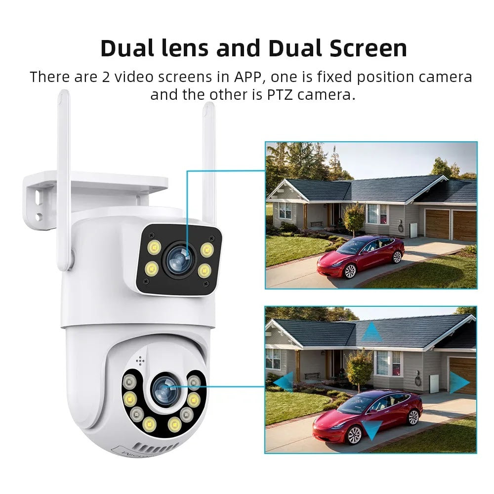 Camera de supraveghere WIFI,senzor de miscare,lentile duble
