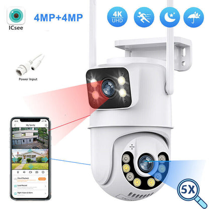 Camera de supraveghere WIFI,senzor de miscare,lentile duble