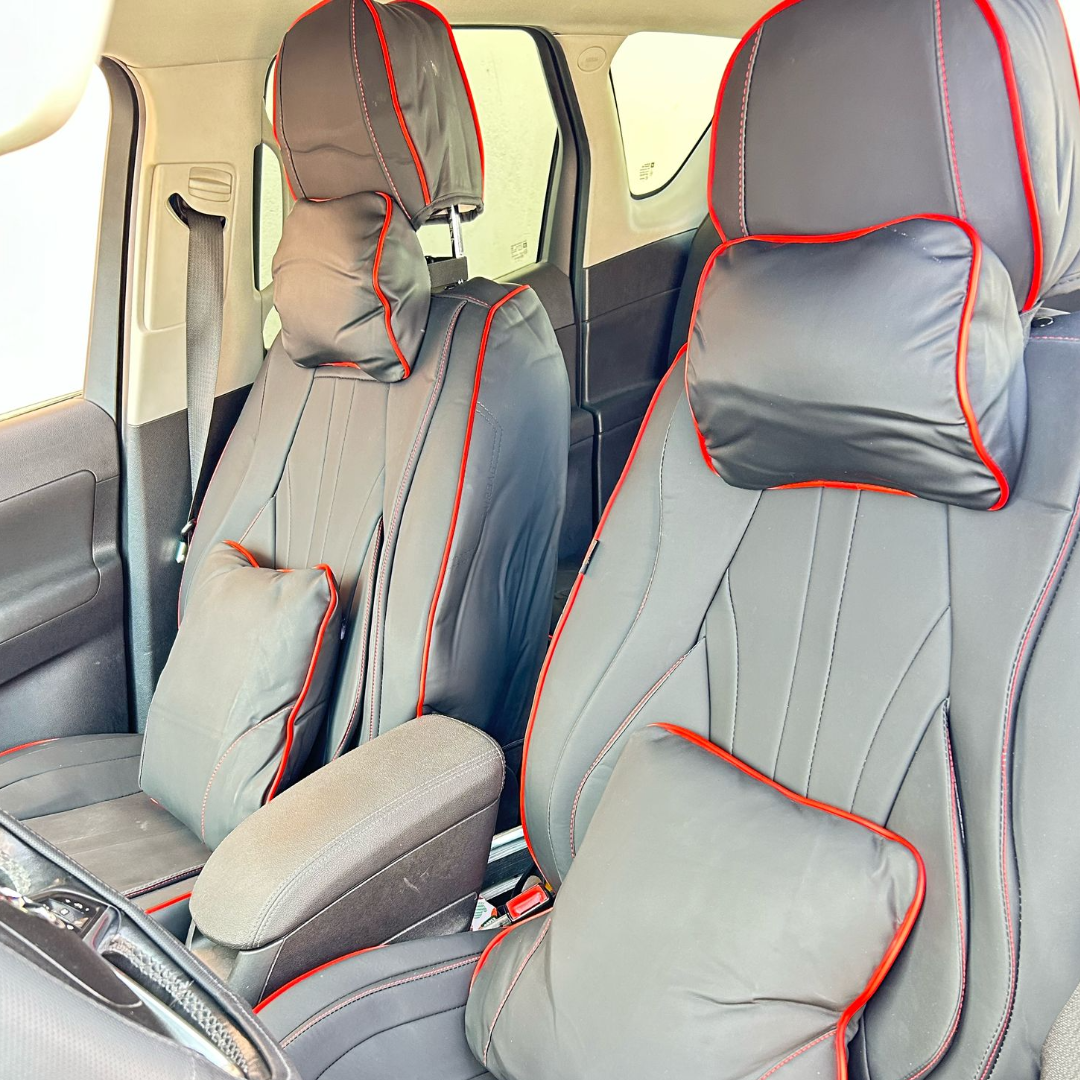 Set Complet Huse Auto Universale - Scaune Fata/Spate, Husa Volan si Pernute Tetiere Incluse