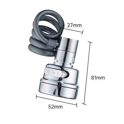 Extensor Flexibil pentru Robinet Bucatarie cu 3 Moduri Ajustabile si Rotire 360° - Furtun Extensibil