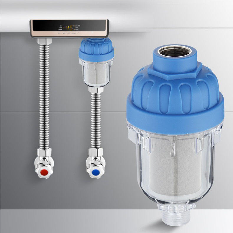 Pre-filtru dedurizator pentru apa - Purificator robinet, masina de spalat si dus - Protejeaza echipamentele