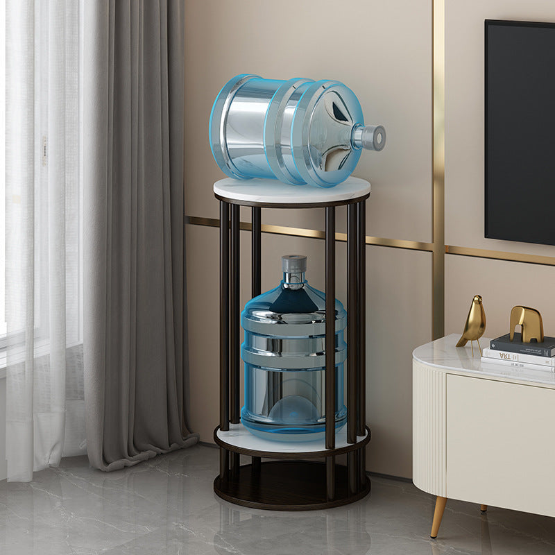 Suport Plante Etajat Rotund - Blat Imitatie Marmura, Design Modern Interior