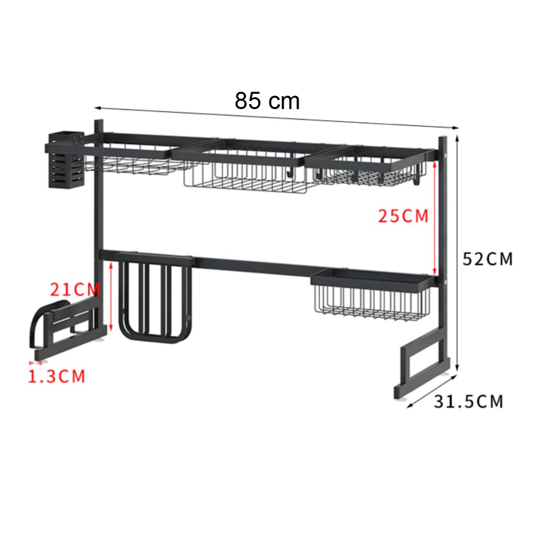 Suport Scurgator Vase Peste Chiuveta 85cm - Economisire Spatiu si Organizare Bucatarie