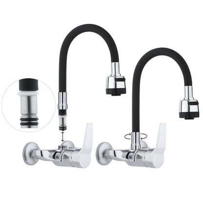 Pipa Flexibila Robinet cu Rotatie 360° si Pulverizator Dual - Finisaj Cromat Premium