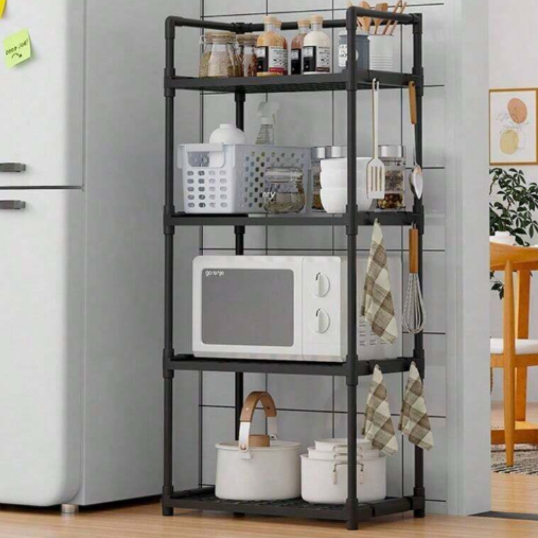 Etajera Bucatarie cu 4 Nivele pentru Microunde si Accesorii - Organizator Multifunctional 115cm