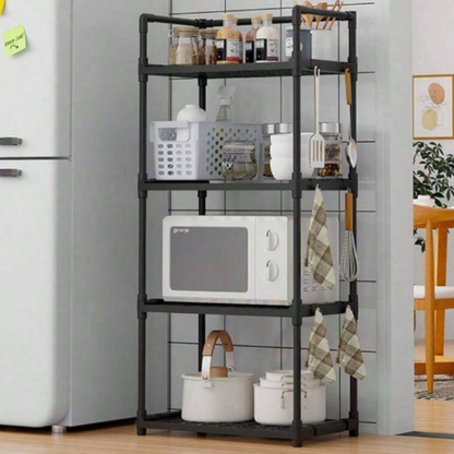 Etajera Bucatarie cu 4 Nivele pentru Microunde si Accesorii - Organizator Multifunctional 115cm