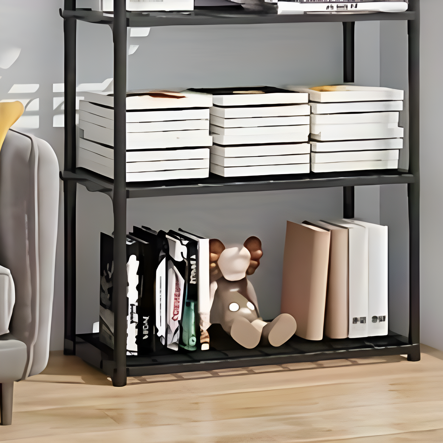 Etajera Bucatarie cu 4 Nivele pentru Microunde si Accesorii - Organizator Multifunctional 115cm