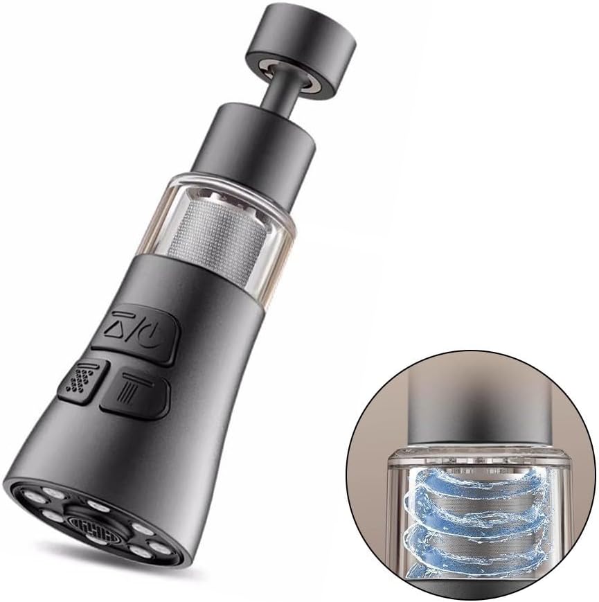 Cap Robinet 3-in-1 Rotativ 360° - Anti-Stropire cu Jet Reglabil pentru Chiuveta Bucatarie
