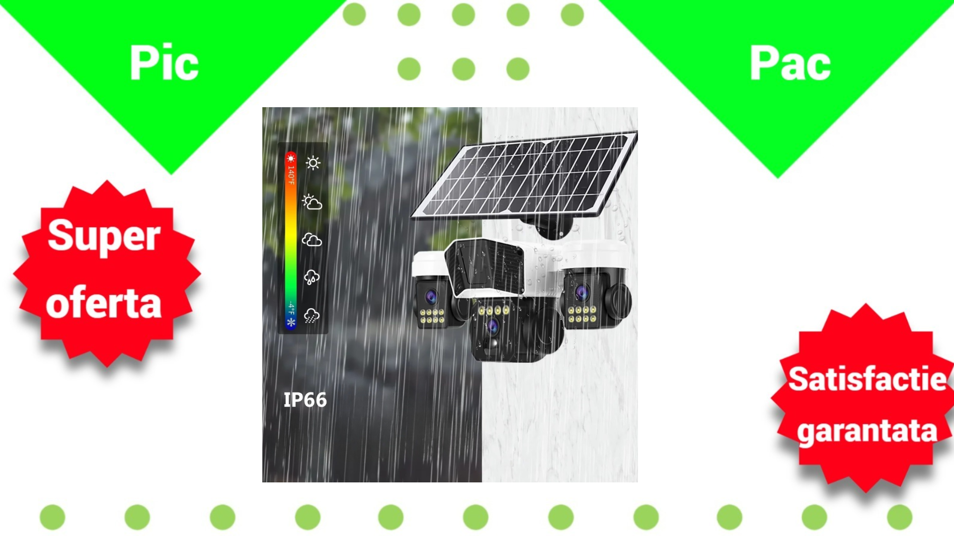 Camera Supraveghere Solara 4G TL3 - Baterie 12000mAh, Senzor PIR, Viziune Nocturna, Control OKAM Pro