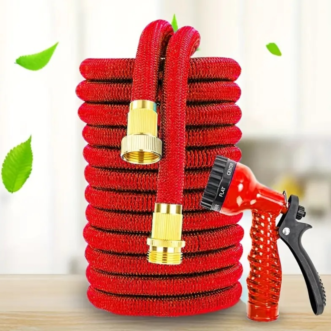 Furtun de gradina extensibil 12 m, Jeturi Multiple, aparat de stropit si Racorduri Incluse