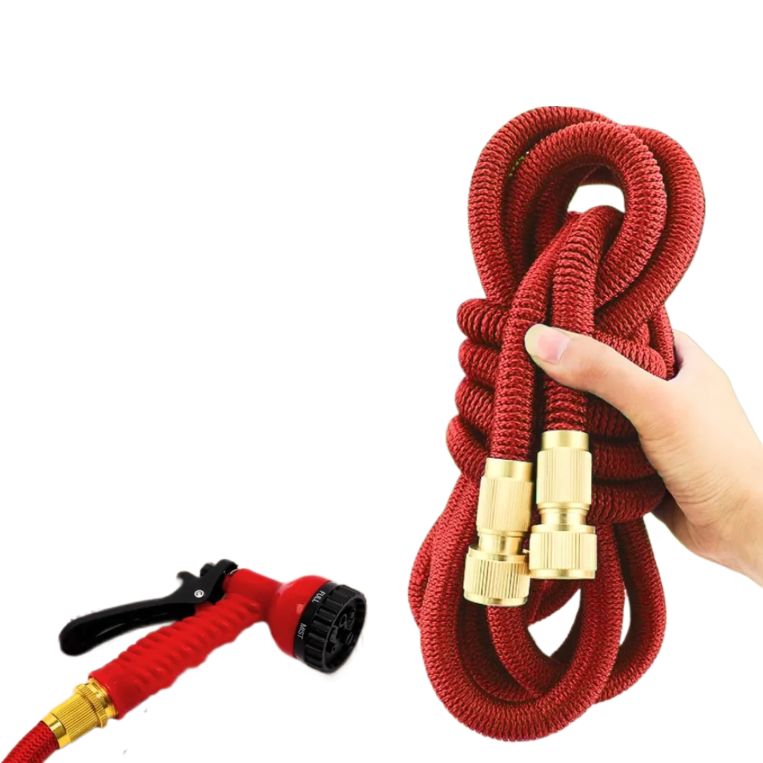 Furtun de gradina extensibil 75 m, Jeturi Multiple, aparat de stropit si Racorduri Incluse