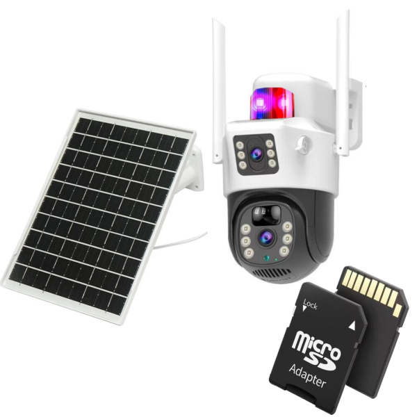 Camera Solara Inteligenta 4MP cu PTZ si Conectivitate 4G - Supraveghere Completa cu Iluminare LED - 5