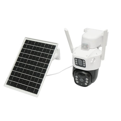 Camera Supraveghere 4G cu Panou Solar si Lentila Duala - Card 32GB Inclus - 8
