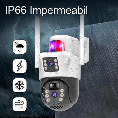 Camera Supraveghere 4G cu Panou Solar si Lentila Duala - Card 32GB Inclus - 15