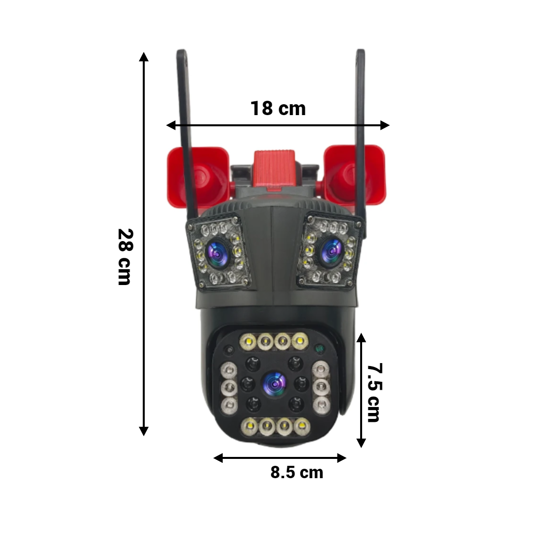 Camera de Supraveghere WiFi 12MP Ultra HD cu Zoom 5X, PTZ Rotire 360°, Vedere Nocturna si Card 32GB - 16