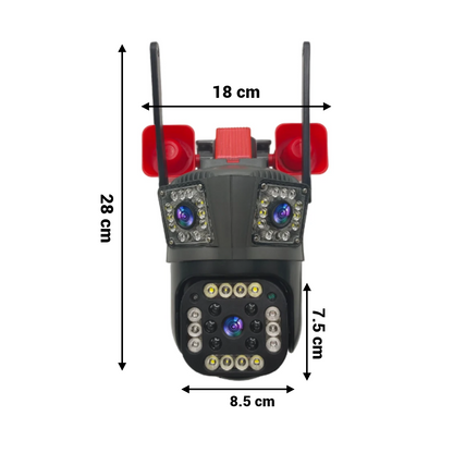 Camera de Supraveghere WiFi 12MP Ultra HD cu Zoom 5X, PTZ Rotire 360°, Vedere Nocturna si Card 32GB - 16