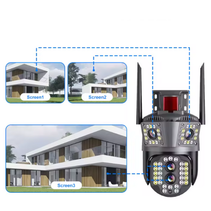 Camera Supraveghere WiFi 12MP Ultra HD cu Zoom 5X si Card 32GB - Pachet Complet Securitate - 12