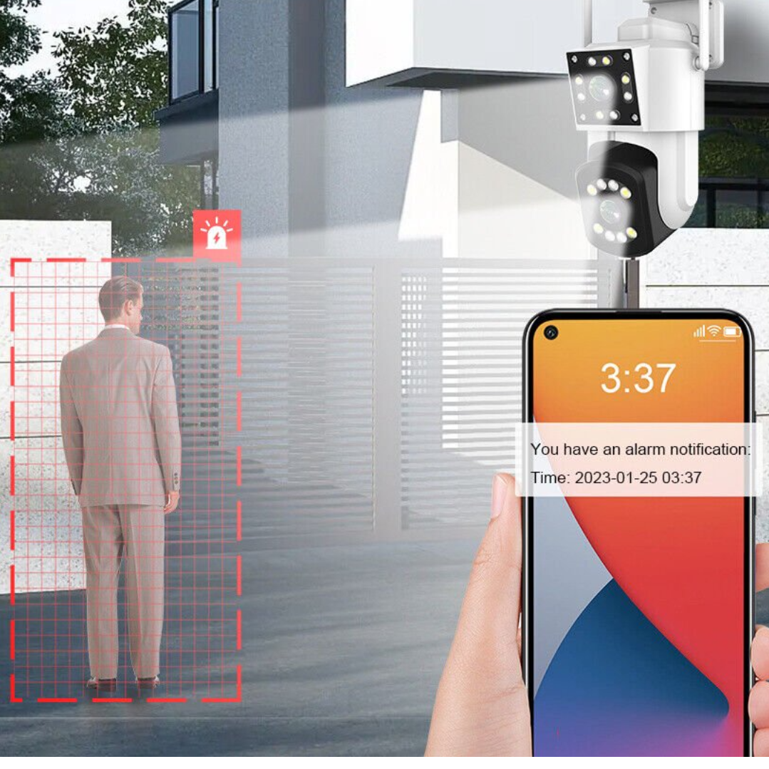 Camera de Supraveghere WiFi HD cu Detectare Miscare + Card 32GB - Pachet Complet Securitate - 12