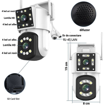 Camera de Supraveghere WiFi HD cu Detectare Miscare + Card 32GB - Pachet Complet Securitate - 16