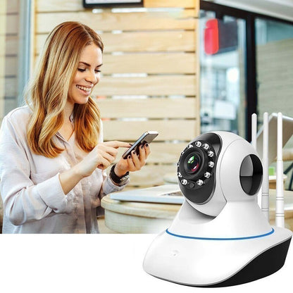 Camera Supraveghere WiFi 720P HD cu Card 32GB - Rotatie 360°, Audio Bidirectional, Viziune Nocturna - 13